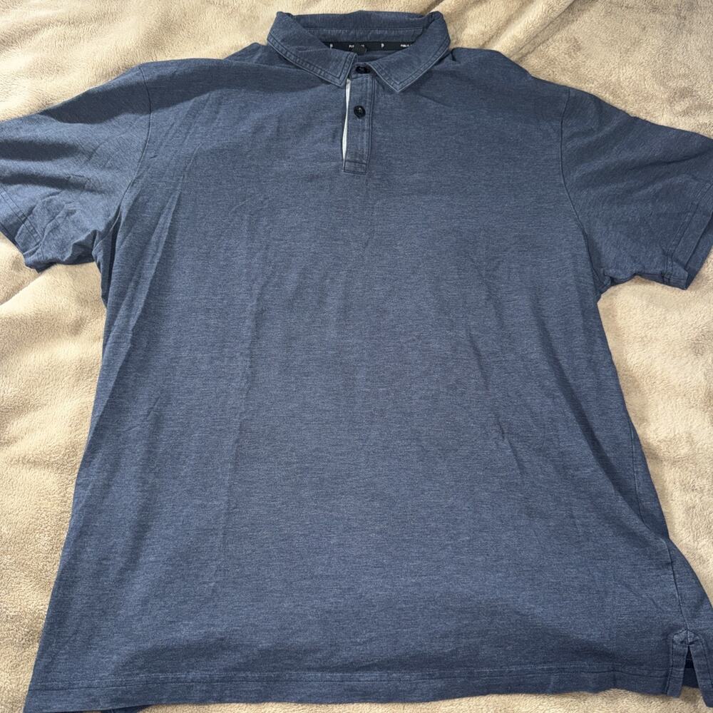 Public Rec Short Sleeve Performance Pima‎ Cotton Blend Polo Shirt Men XXL Blue